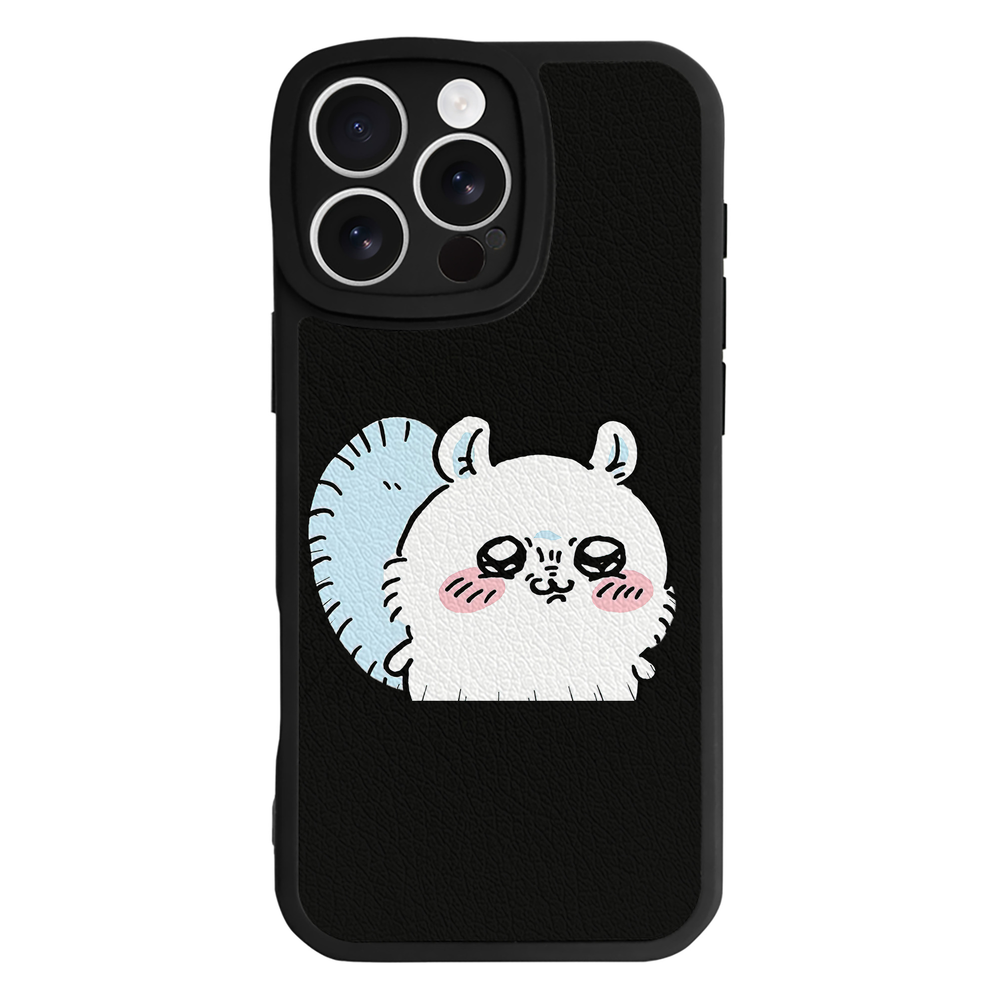 （画像用） ちいかわ モモンガ Chii-kawa Momonga 【iPhone 16シリーズ対応】シリコンスマホケース（レザー調） 材質：シリコン
